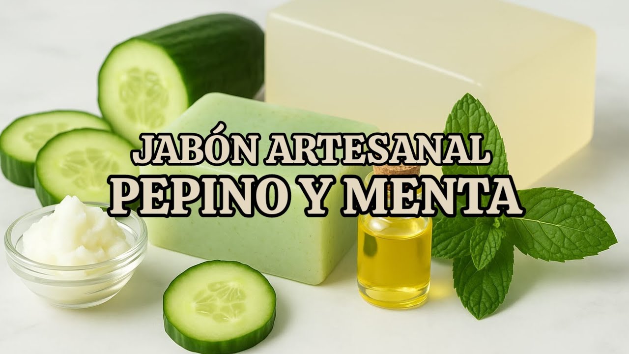 JABÓN ARTESANAL PEPINO Y MENTA