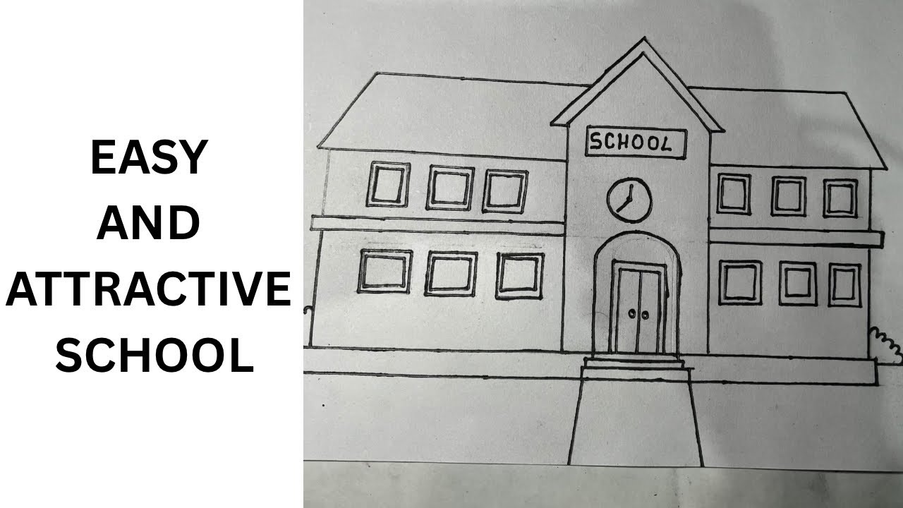 Easy school drawing ✍️ || simple and easy school drawing 