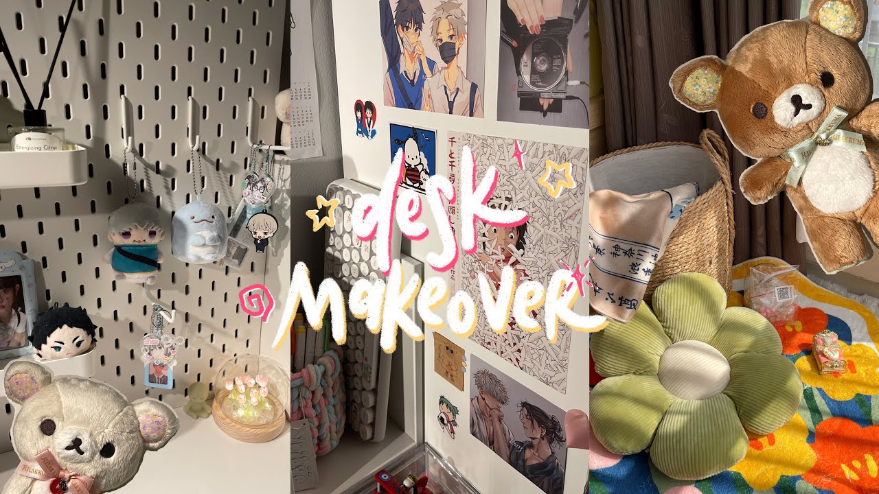 2023 desk makeover ✩ pinterest + anime inspired! | IKEA shopping, figure unboxing, decorating