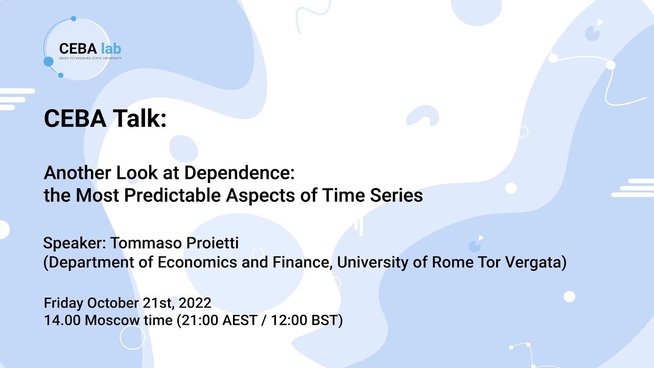 CEBA Talk: Another Look at Dependence: the Most Predictable Aspects of Time Series