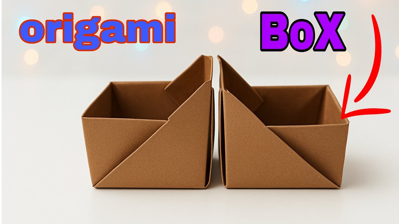 Easy Origami Box Tutorial | Simple Paper Craft for Beginners،🎁