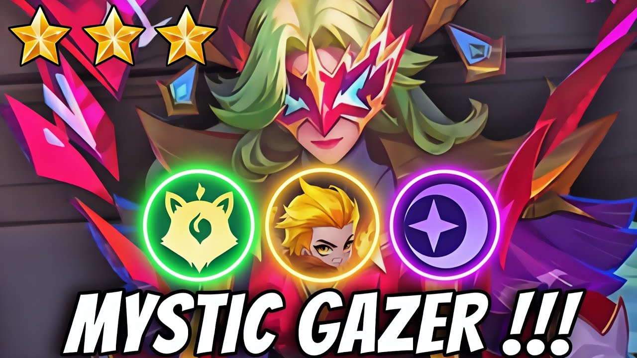 MYSTIC MEOW STARGAZER!! CARRY 3 STAR PHARSA!! MAGIC CHESS GO GO 