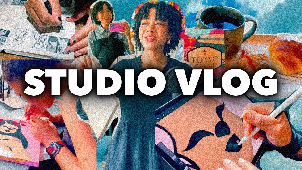 【STUDIO VLOG #7】イラストレーターの展示制作🎨／iPadからアナログ原画へ💫／Appleイベント盛りだくさんの日々🍎／友達と事業立ち上げ👩🏻‍🏫🌟