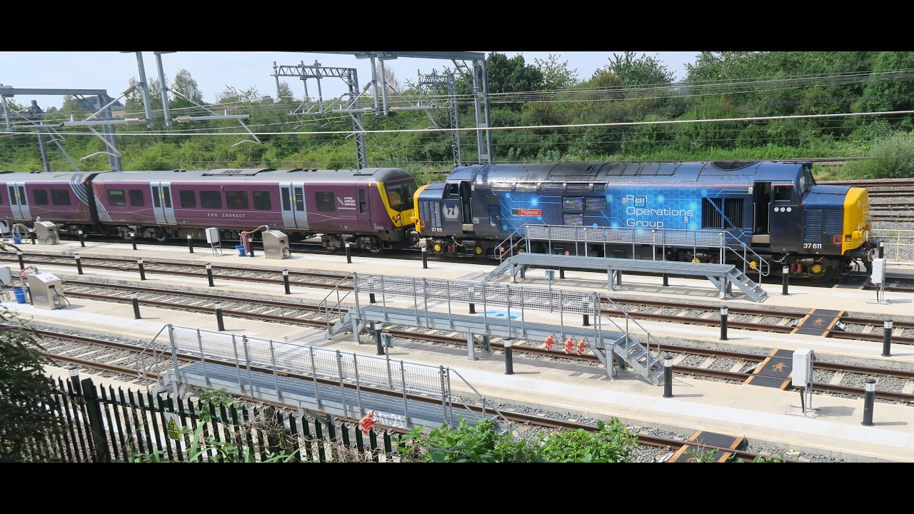 Kettering stabling point 37611 360108 before departure plus the Impressive Clan Line