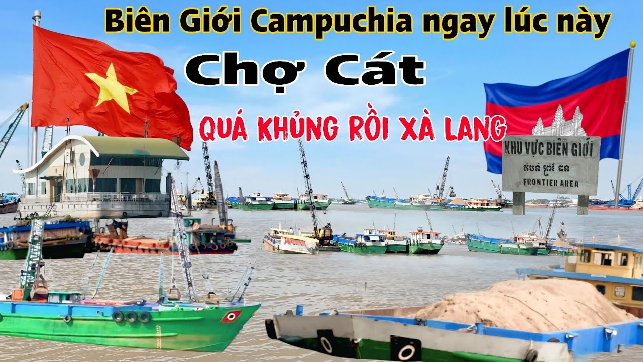 Ngay lúc này xuất hiện hàng ngàn chiếc xà lang khủng trên sông tiền giáp biên giới campuchia