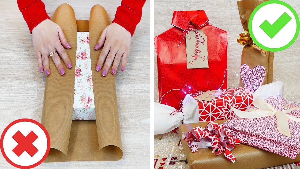 5 Idee per impacchettare i regali + 2 trucchi! 🎁 5 gift wrapping ideas + 2 life changing hacks