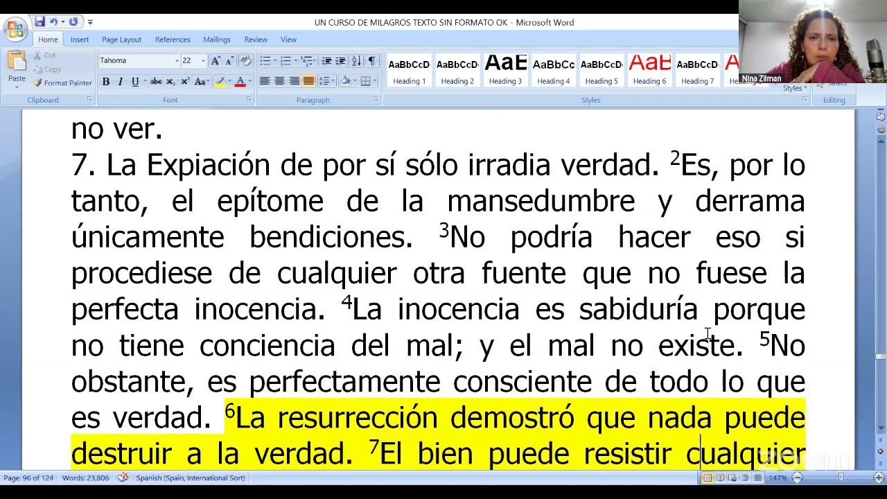 UCDM TEXTO LECTURA CAPÍTULO 3 SEC I