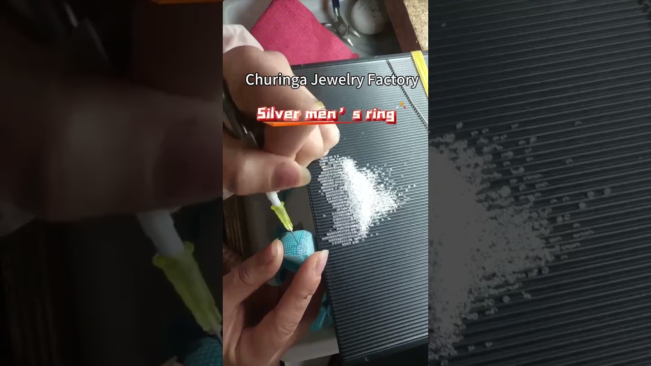 Churinga jewelry factory men's silver ring wax inlay