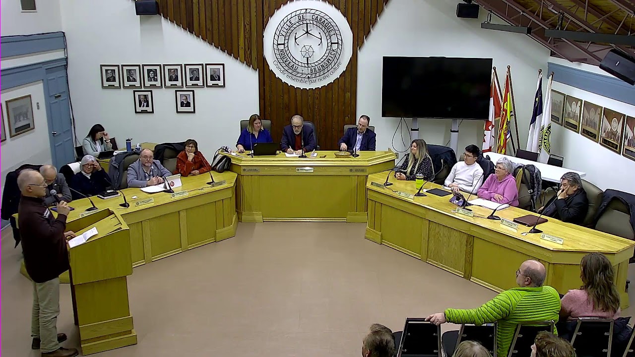 Assemblée ordinaire du conseil municipal de Caraquet - 12 janvier 2026