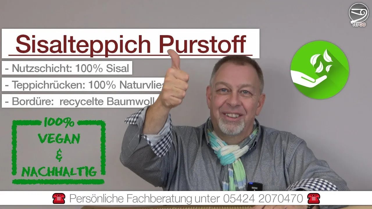 Sisalteppich Purstoff - 100%ige Natürlich- & Nachhaltigkeit 🌿🧶♻️