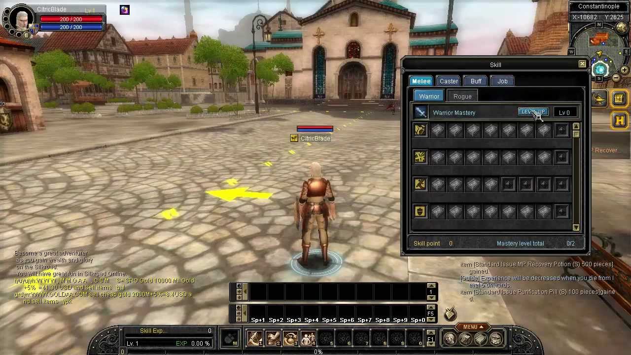 Silkroad Online: GAMEPLAY - Leveling in Europe #1