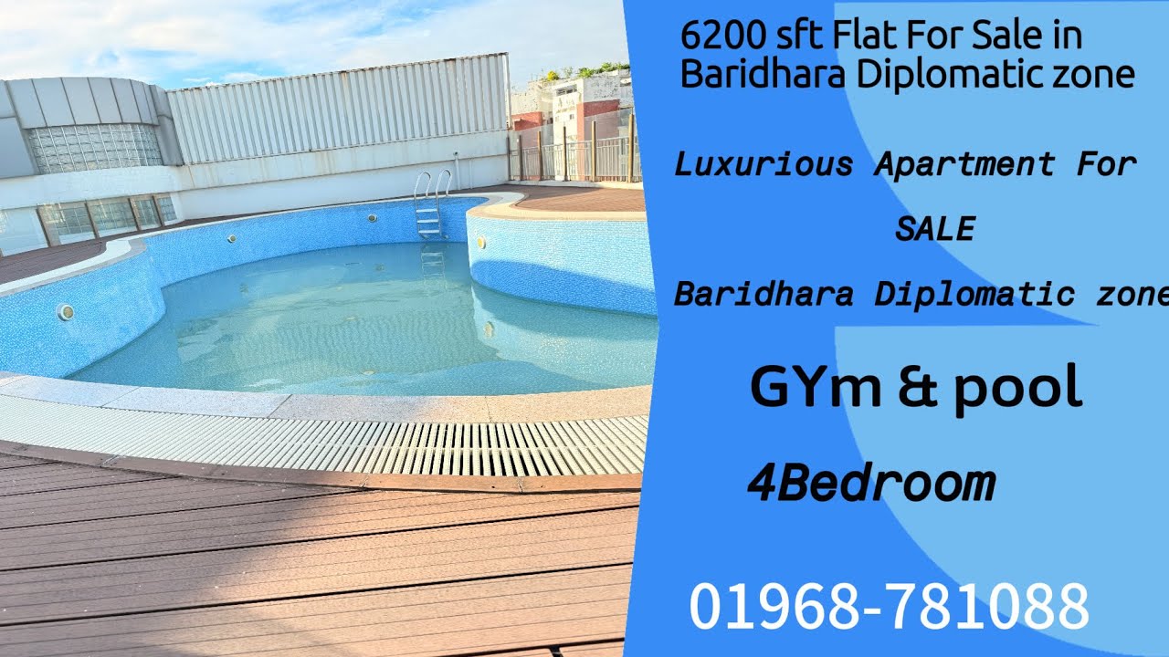 6200 sft Luxurious Apartment For Sale In Baridhara Diplomatic zone #Gym& pool
