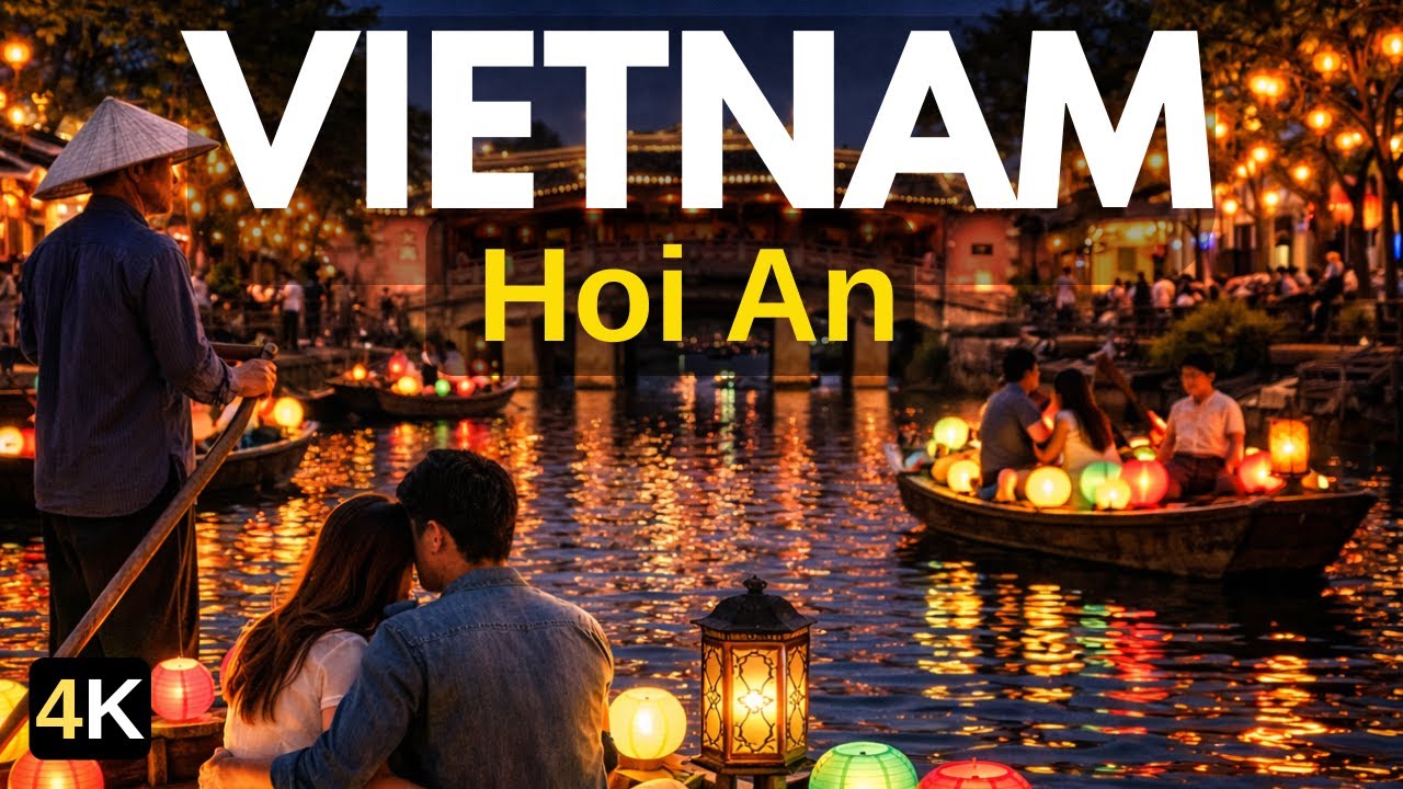🇻🇳 Самый Волшебный Город Вьетнама | Лодки с Фонарями на Реке Ту Бон | Путевое Видео в 4K