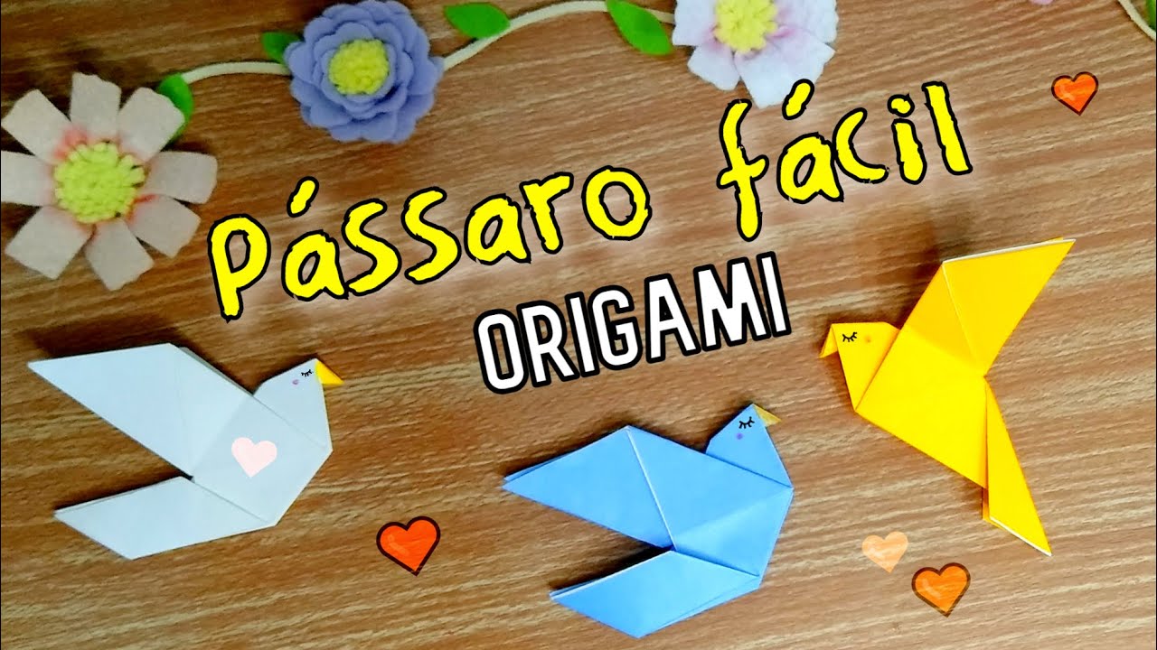 Como fazer Pássaro de Papel   Origami