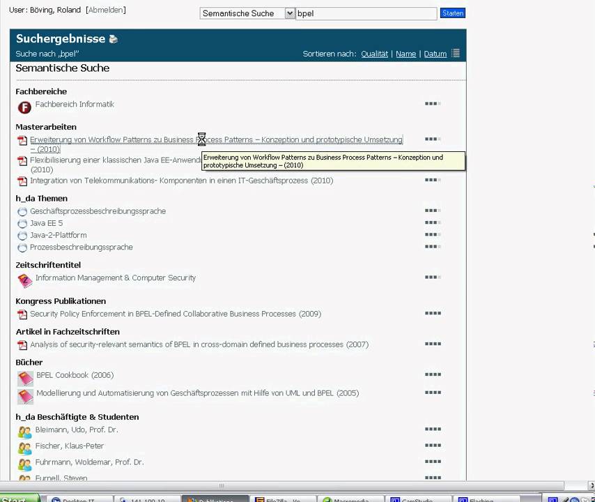 Semantische Suche nach einem Thema - k-infinity