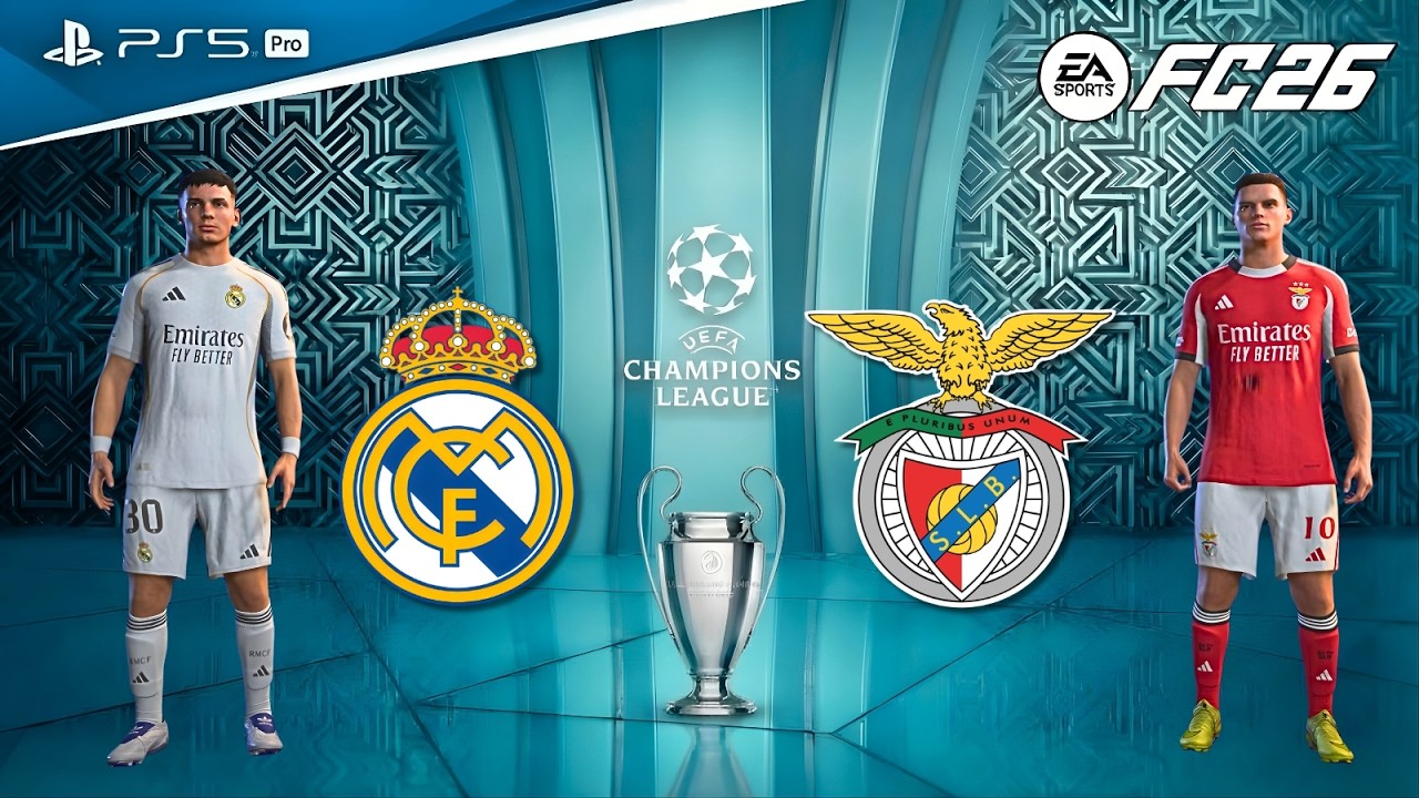 FC 26 | Real Madrid vs SL Benfica | UCL Playoffs Match 2026 | Vinícius Júnior vs Richard Ríos
