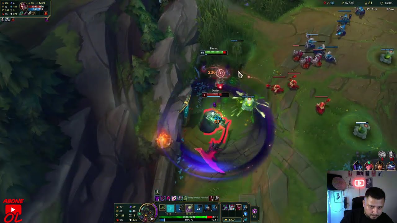 Teemo ile Darius’u ÇÖKERTTİM! Jungle Qiyana Tilt Oldu, FF Geldi 😈🍄