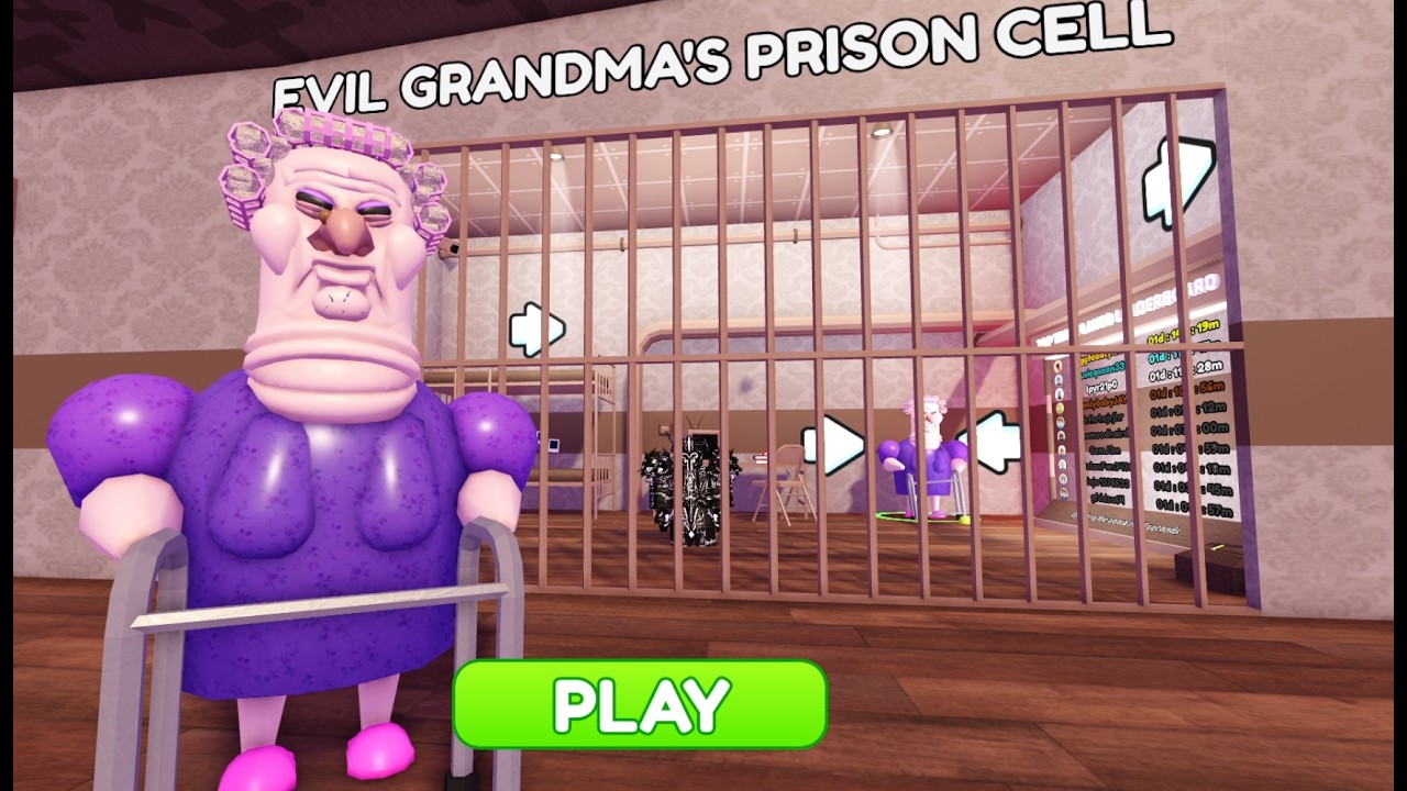 EVIL GRANDMA'S PRISON RUN! Obby roblox! Gameplay Walkthrough