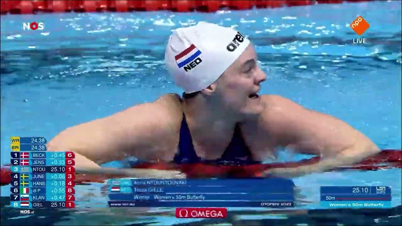 GOUD Tessa Giele | 50 vlinder finale | EK korte baan Otopeni 2023