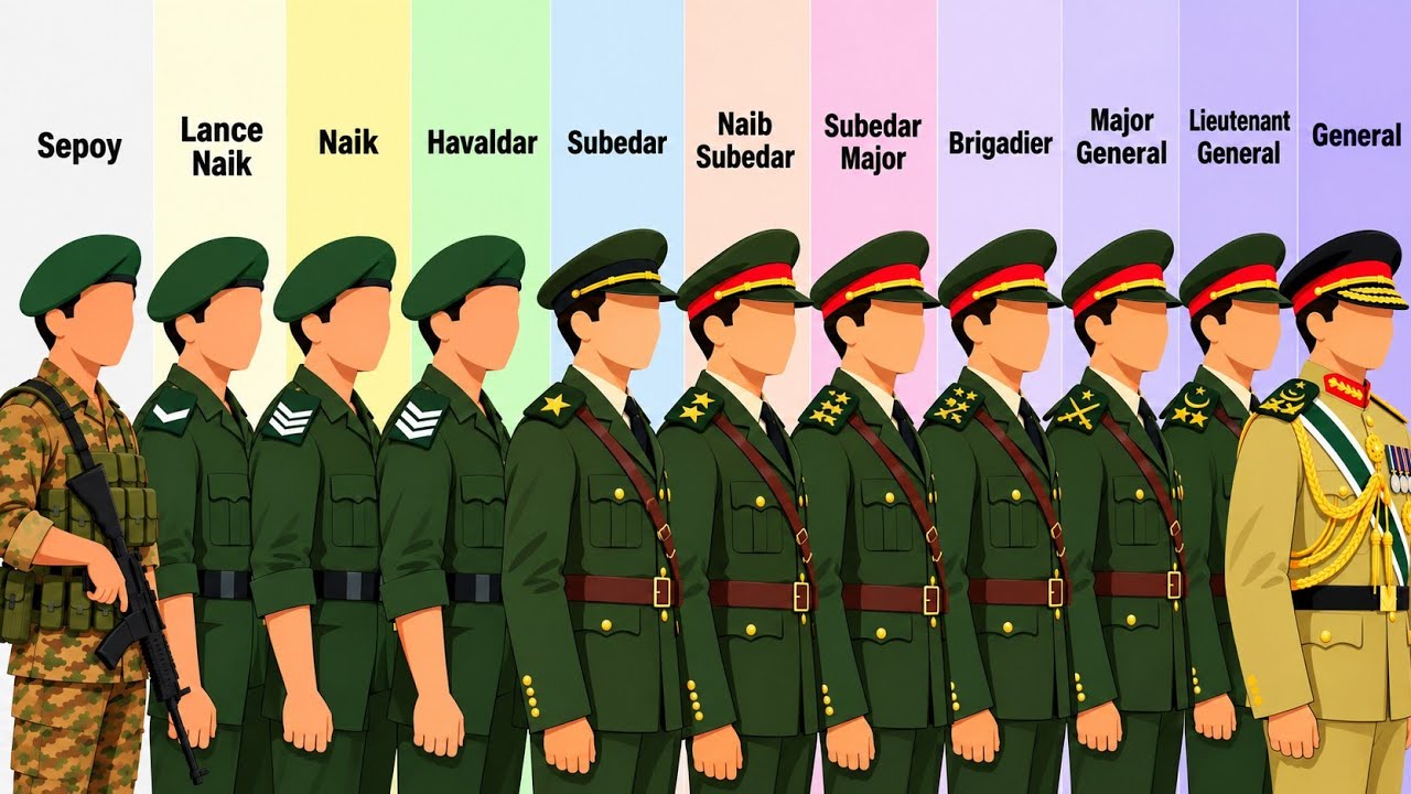 Every Pakistan Army Rank Explained in 12 Minutes 