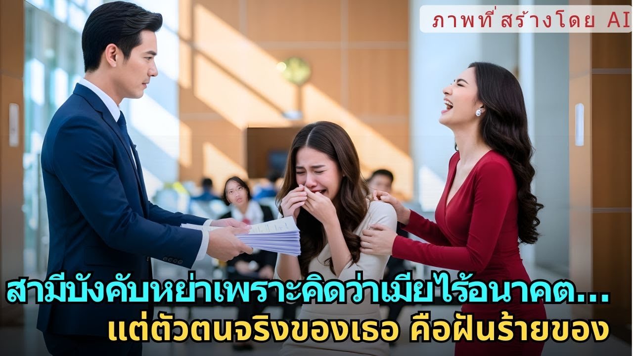 สามีบังคับหย่าเพราะคิดว่าเมียไร้อนาคต… แต่ตัวตนจริงของเธอ คือฝันร้ายของตระกูลมหาเศรษฐี!|AI FICTIONAL