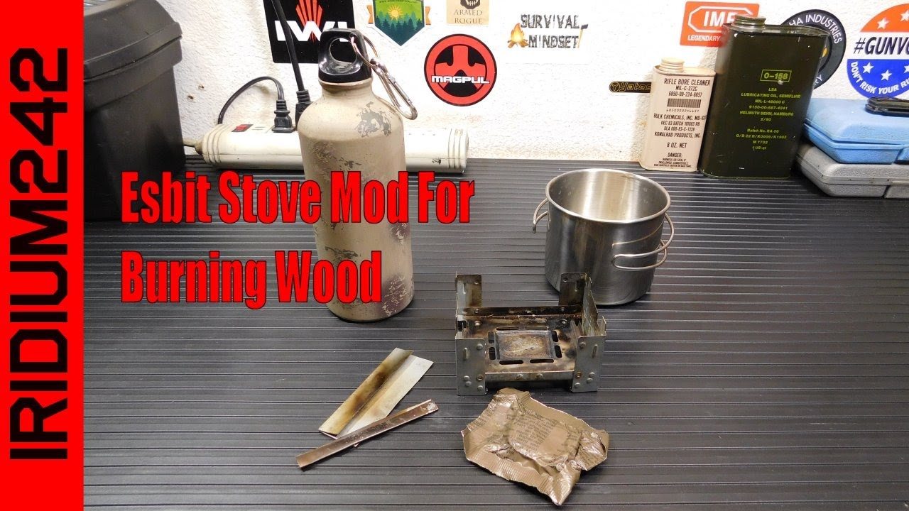 Esbit Stove Modified For Burning Wood