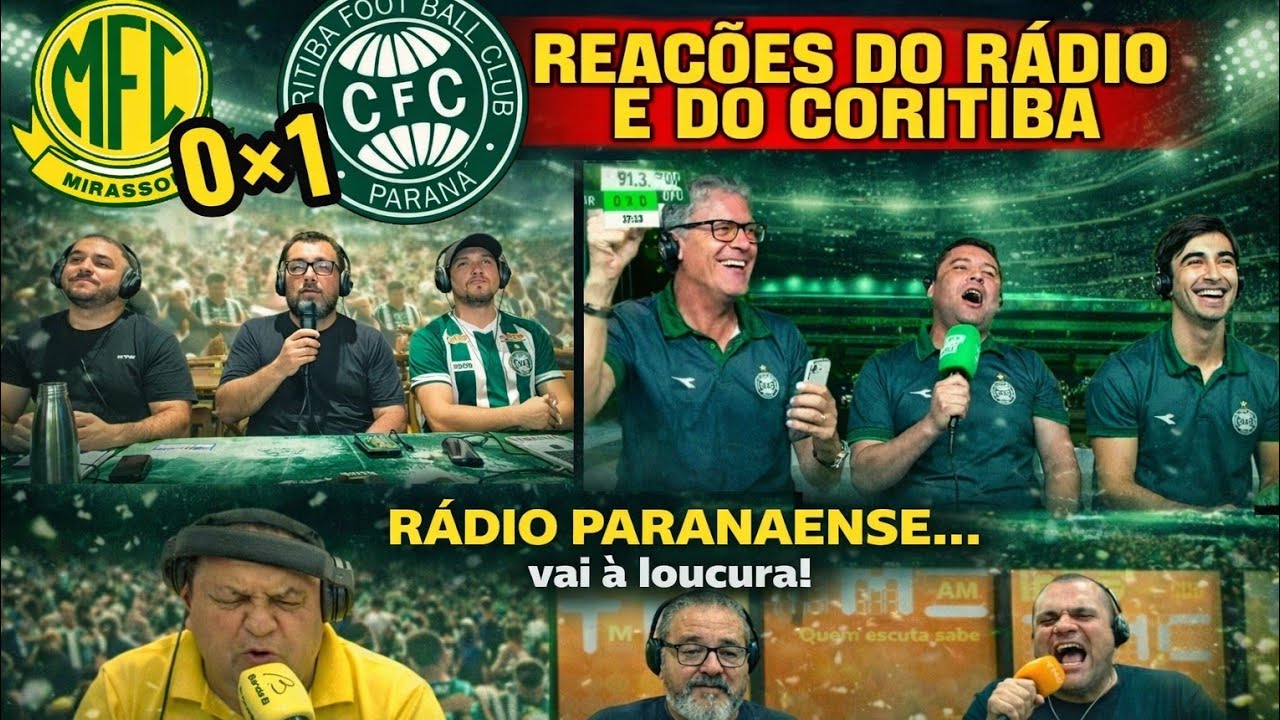 Reações do Rádio  | Mirassol 0x1 Coritiba | Coxa vence fora e chega aos 13 pontos | Série A 2026