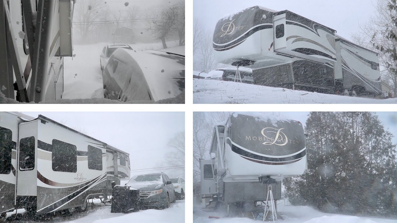 How we SURVIVED a BLIZZARD in OUR FIFTH WHEEL! MOBILE SUITES FIFTH WHEELS ARE AMAZING!