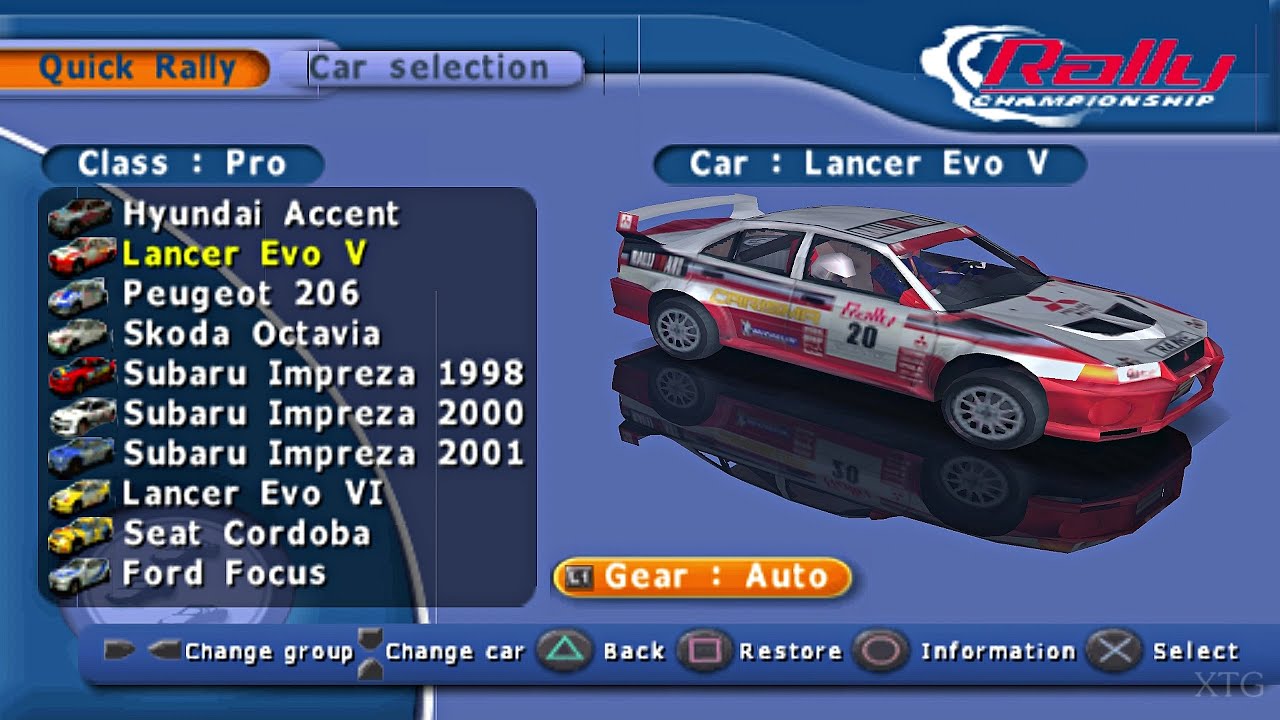 Rally Championship - All Cars List PS2 Gameplay HD (PCSX2)