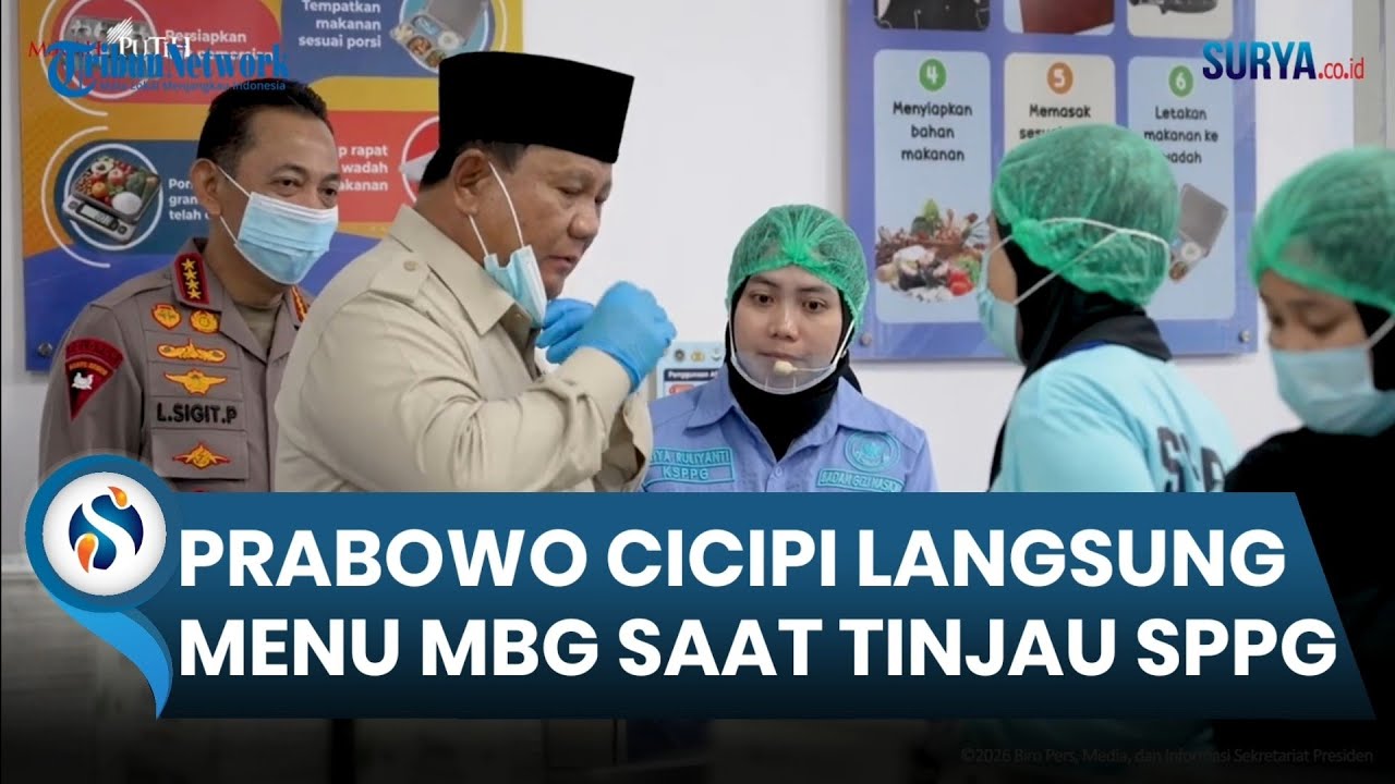Presiden Prabowo Lihat Langsung Proses Masak MBG di SPPG Palmerah Milik Polri