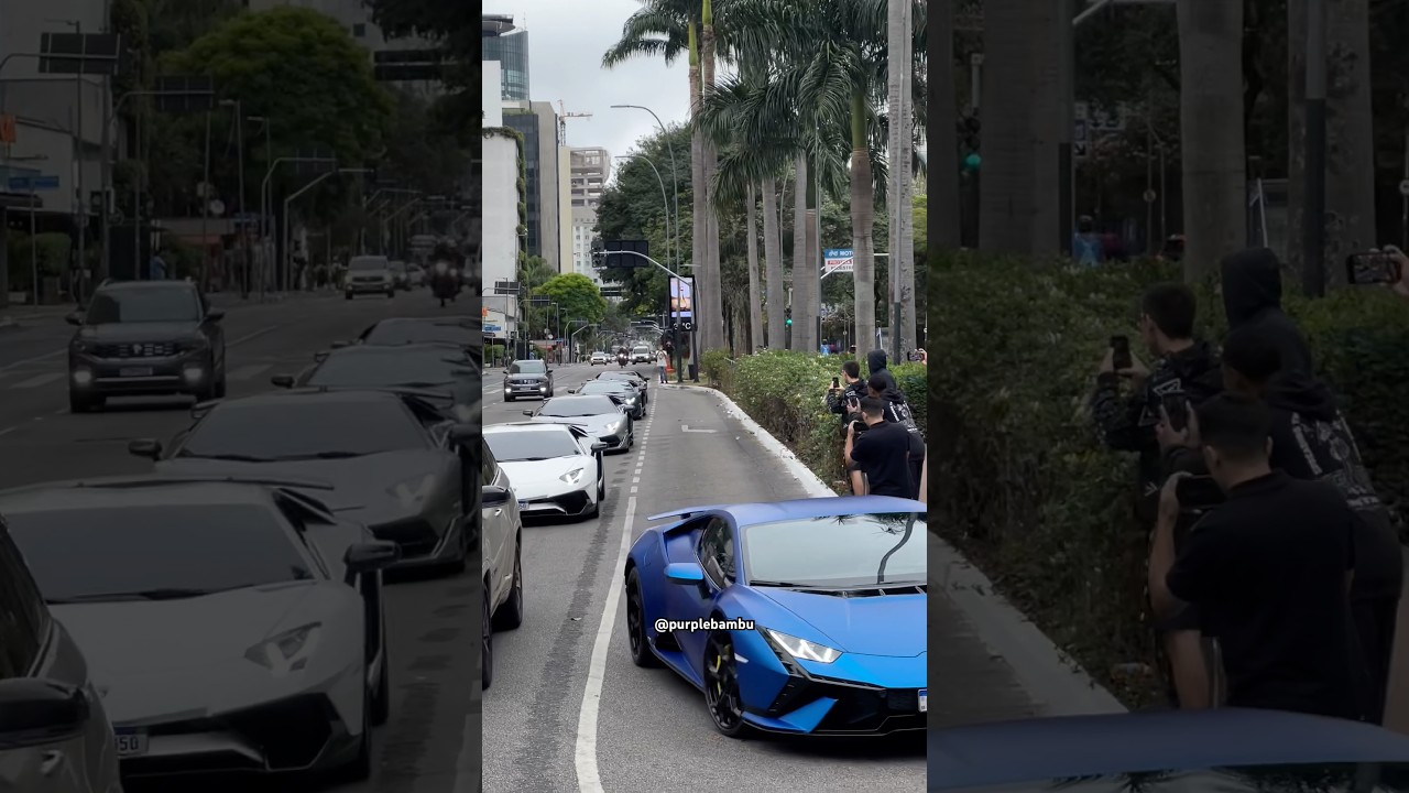 4 Aventador chegando no evento causando🔥 #lamborghini #aventador #v12
