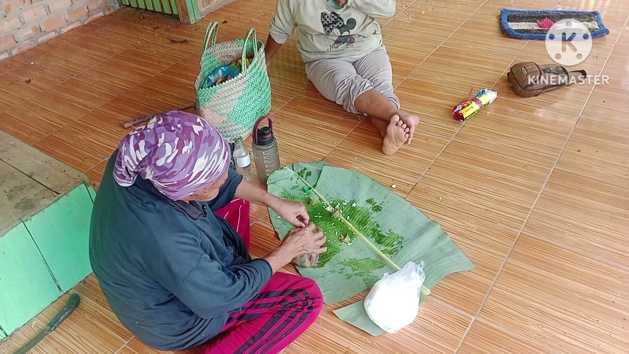 Aktifitas umak hari ini bantu bantu bude bersih kebun wkki