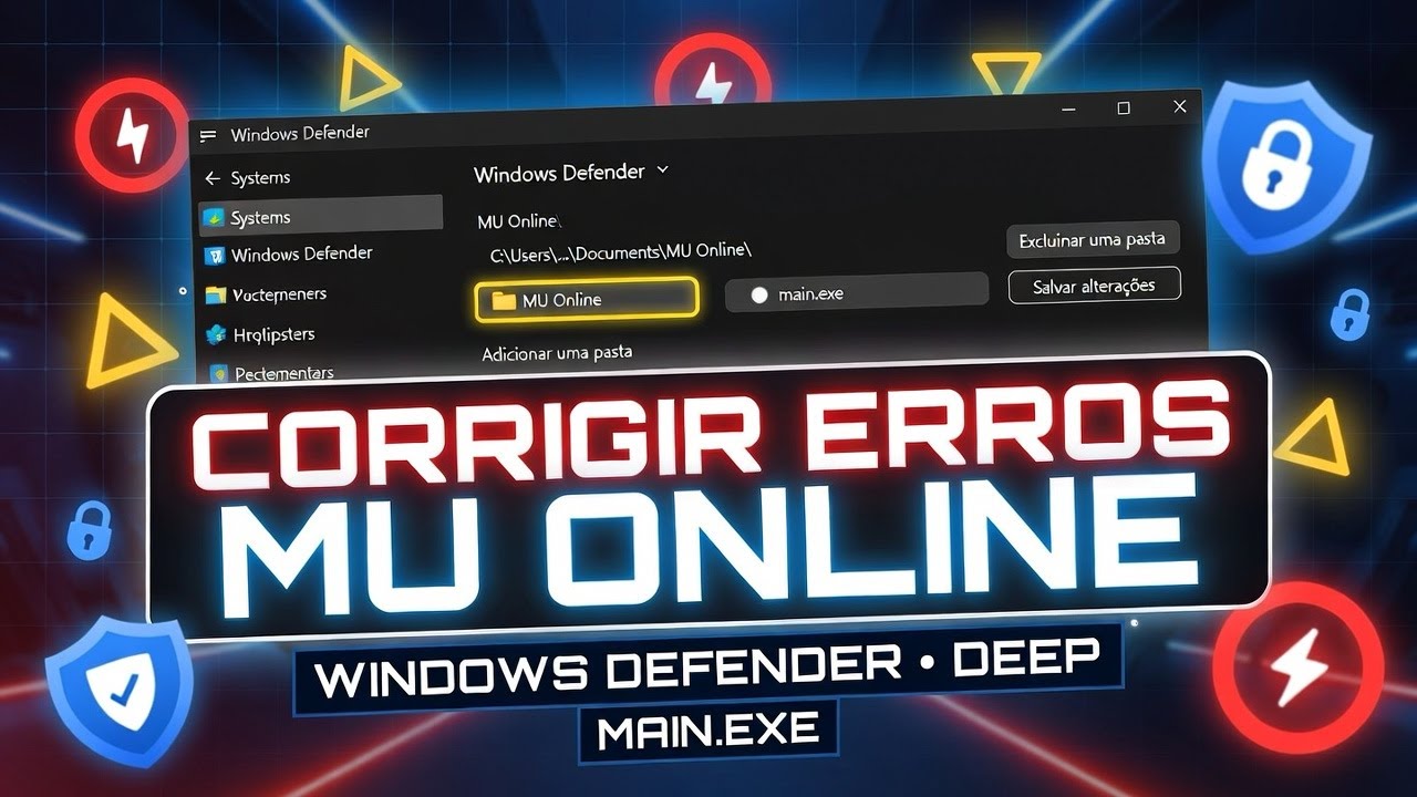 TUTORIAL COMO ADICIONAR MAIN NA DEEP, PASTA DO MU NO WINDOWS DEFENDER E OUTROS | MUEMU | MUONLINE