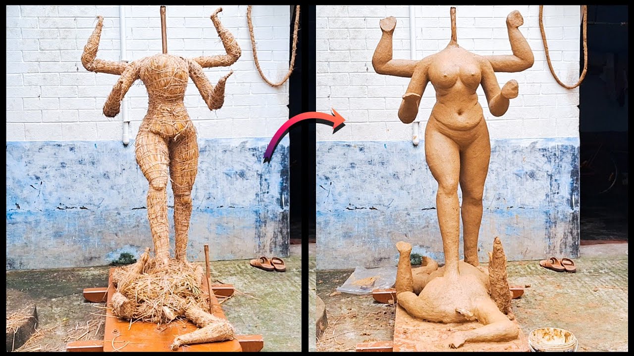 Maa Kali Idol Clay Work Step by Step | Part 2 | Art and craft | Clay art
