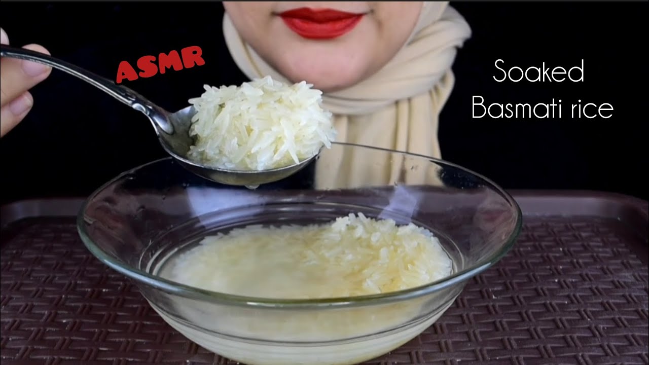 ASMR RAW RICE ||SOAKED BASMATI RICE