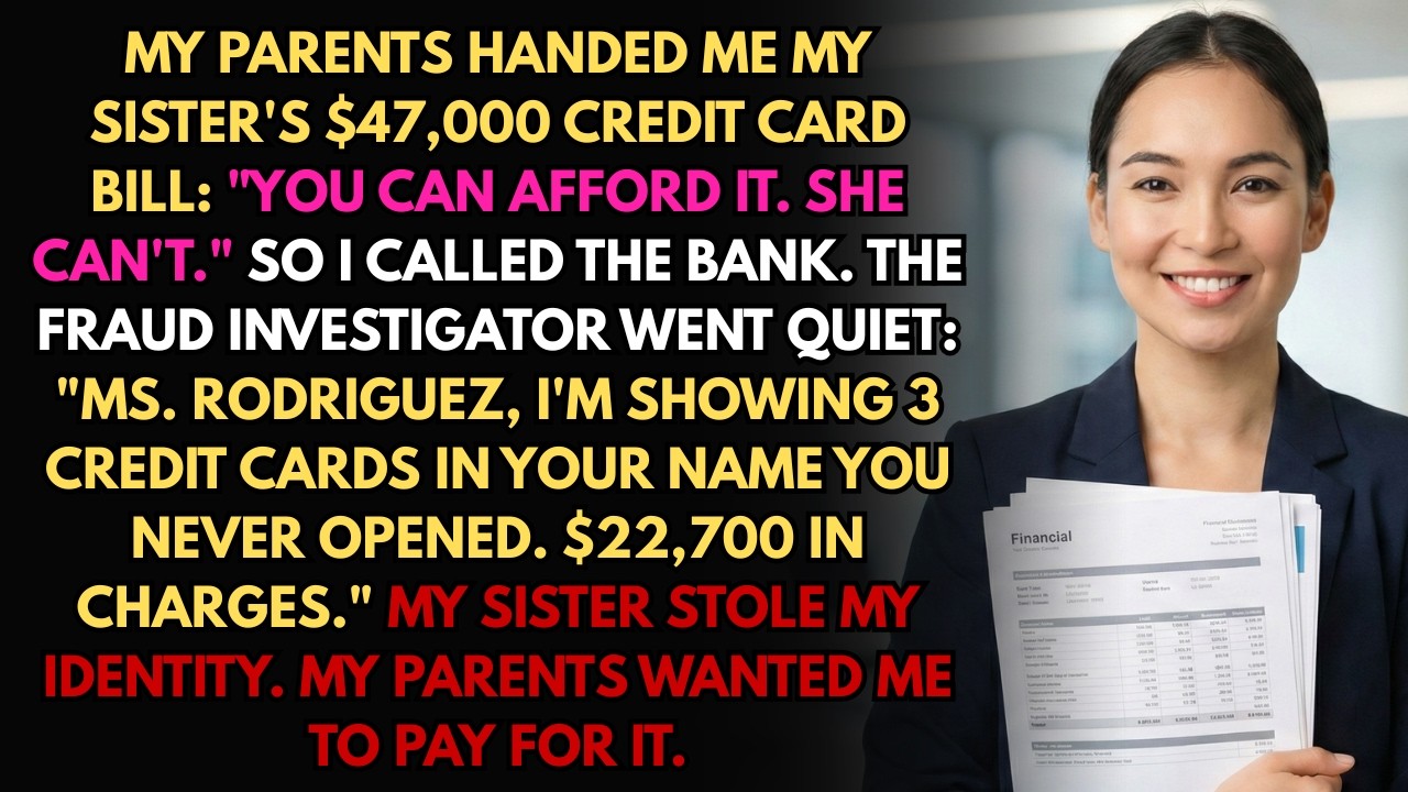 Parents Forced Me To Pay My Sister's Credit Card Debt-Bank Investigator Found 47 Fraudulent Charges