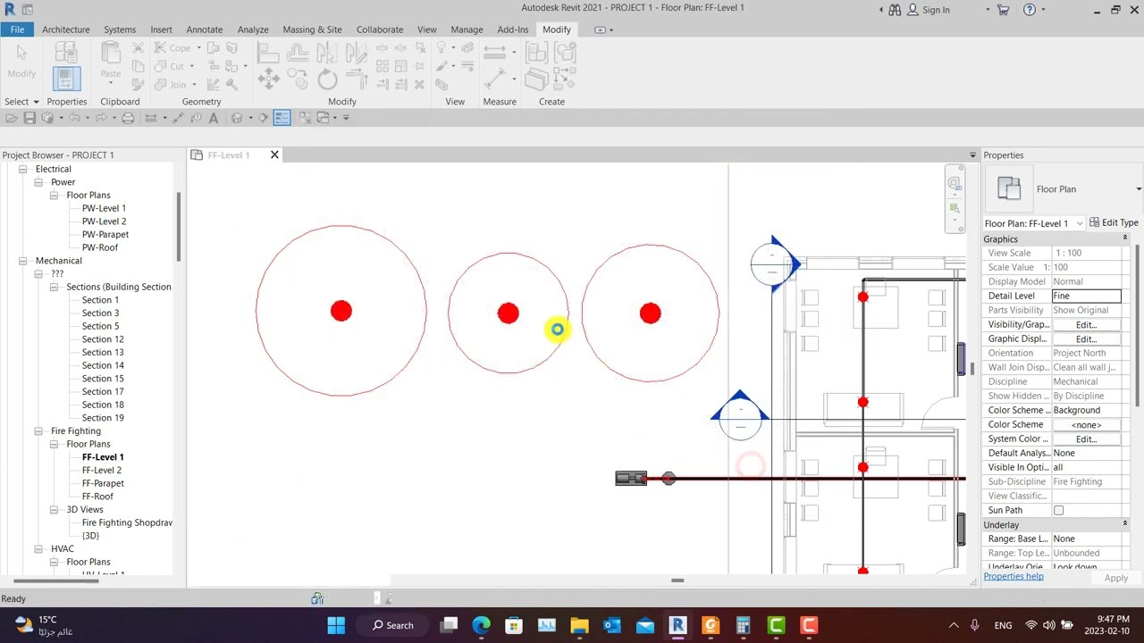 Create a Sprinkler Family including its Coverage Area