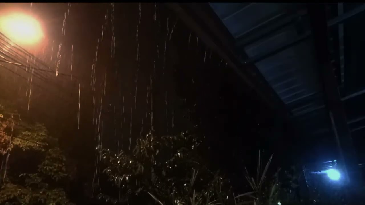Heavy Rainfall in the Dark Night | Pure Rain ASMR