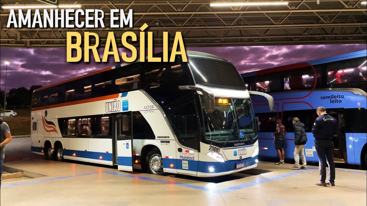 MOVIMENTAÇÃO DE ÔNIBUS AO AMANHECER: RODOVIÁRIA INTERESTADUAL DE BRASÍLIA ENTRE 05:15 E 06:35