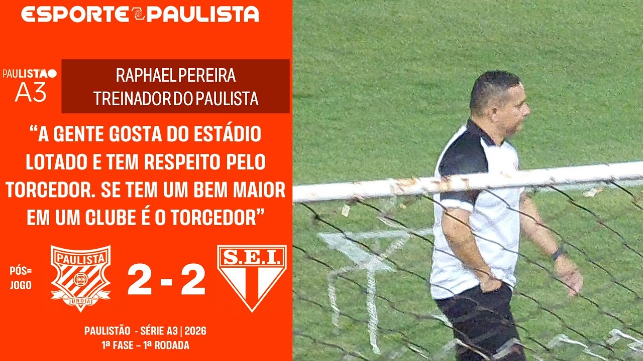 ENTREVISTA PÓS PAULISTA 2x2 ITAPIRENSE - PAULISTÃO A3 / 2026 - CAMILO, LÉO COUTO E RAPHAEL PEREIRA