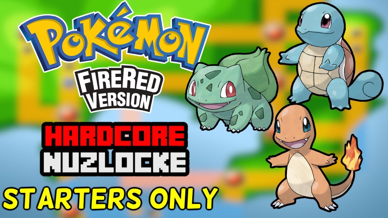 Pokemon FireRed Hardcore Nuzlocke - STARTERS Only (NO Items, NO Overleveling)