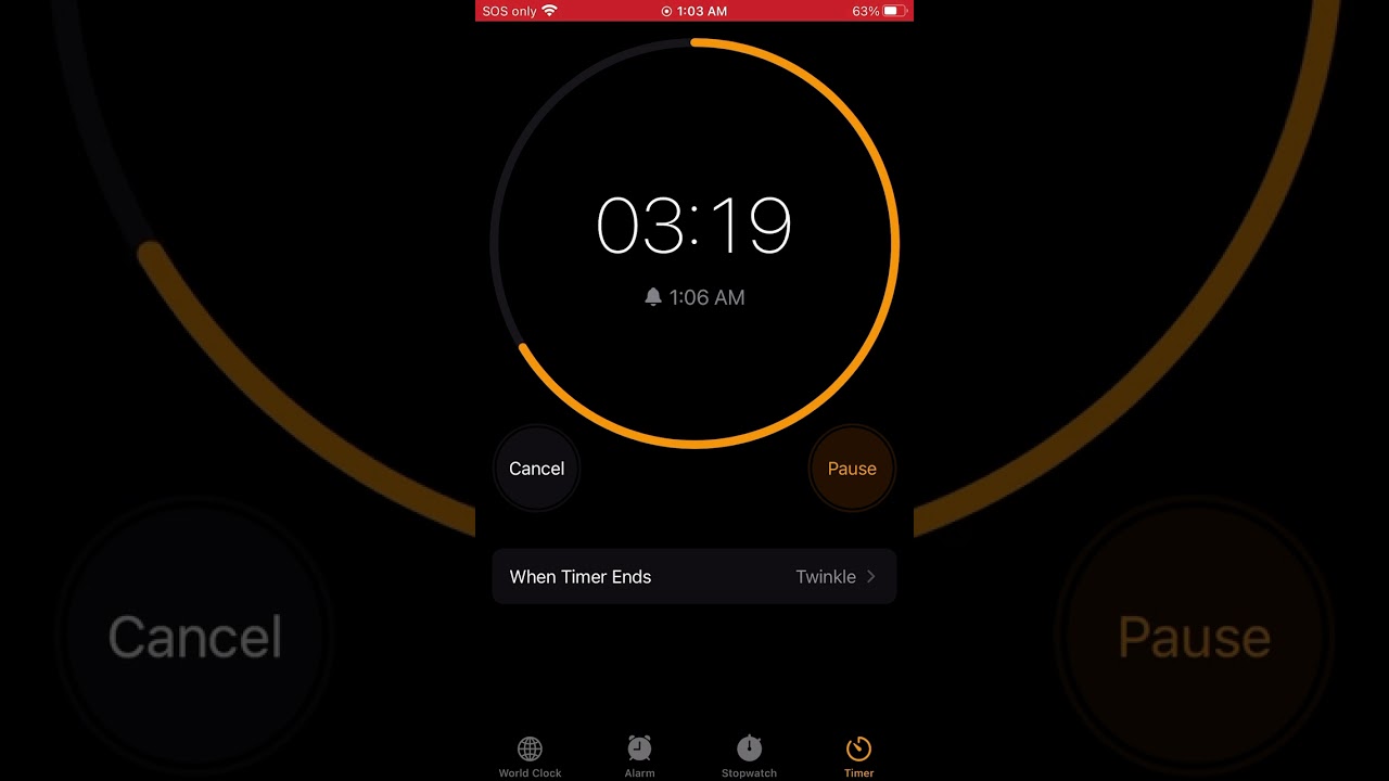 5 minute timer…