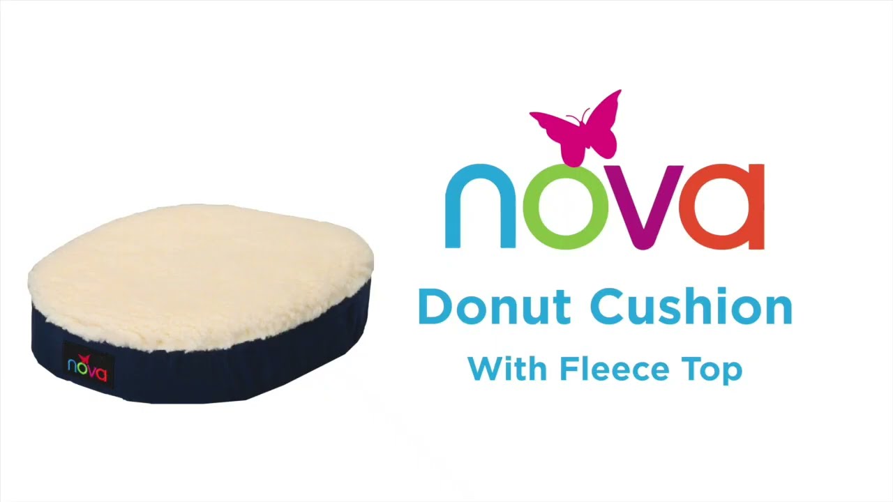 Coccyx Donut Seat Cushion with Fleece Top