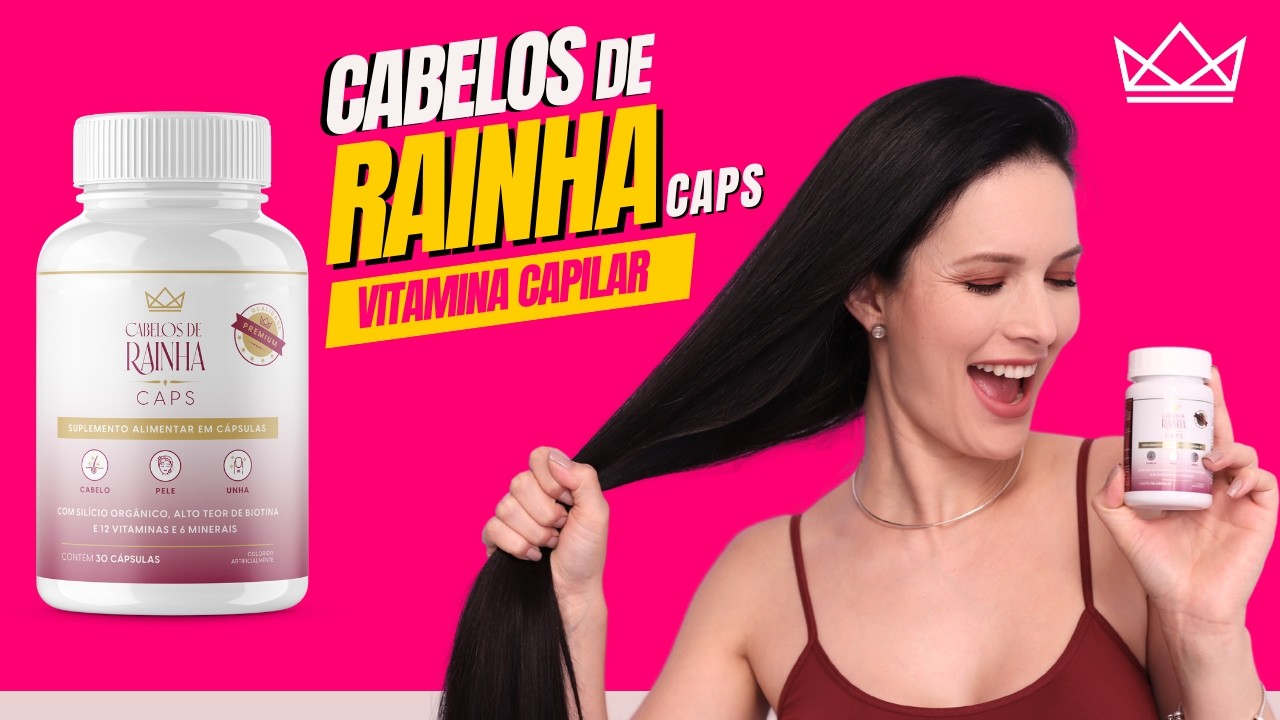 🔥🔥 LANÇAMENTO DA CABELO DE RAINHA CAPS  VITAMINA CAPILAR -  Cabelo, Pele e Unha (Super Promoção)