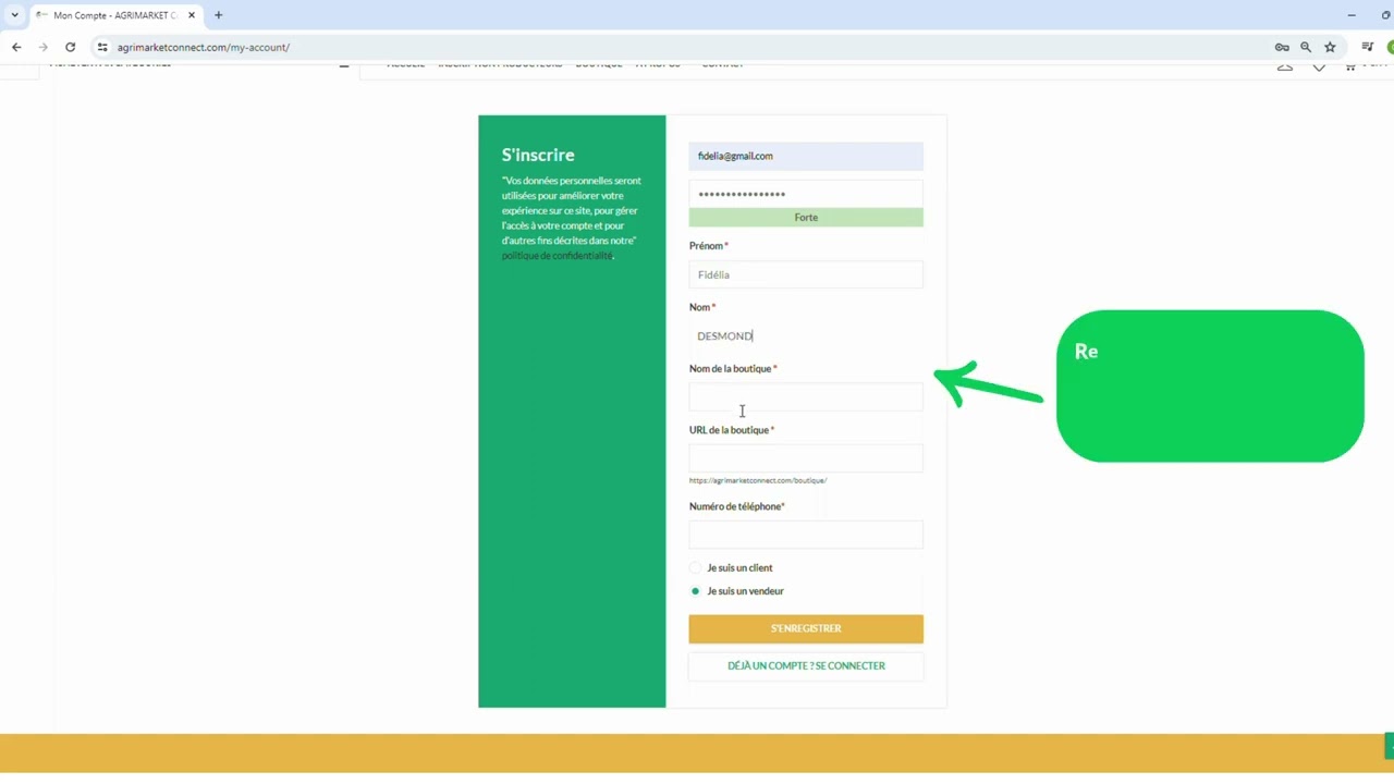Comment vendre sur AgriMarket Connect