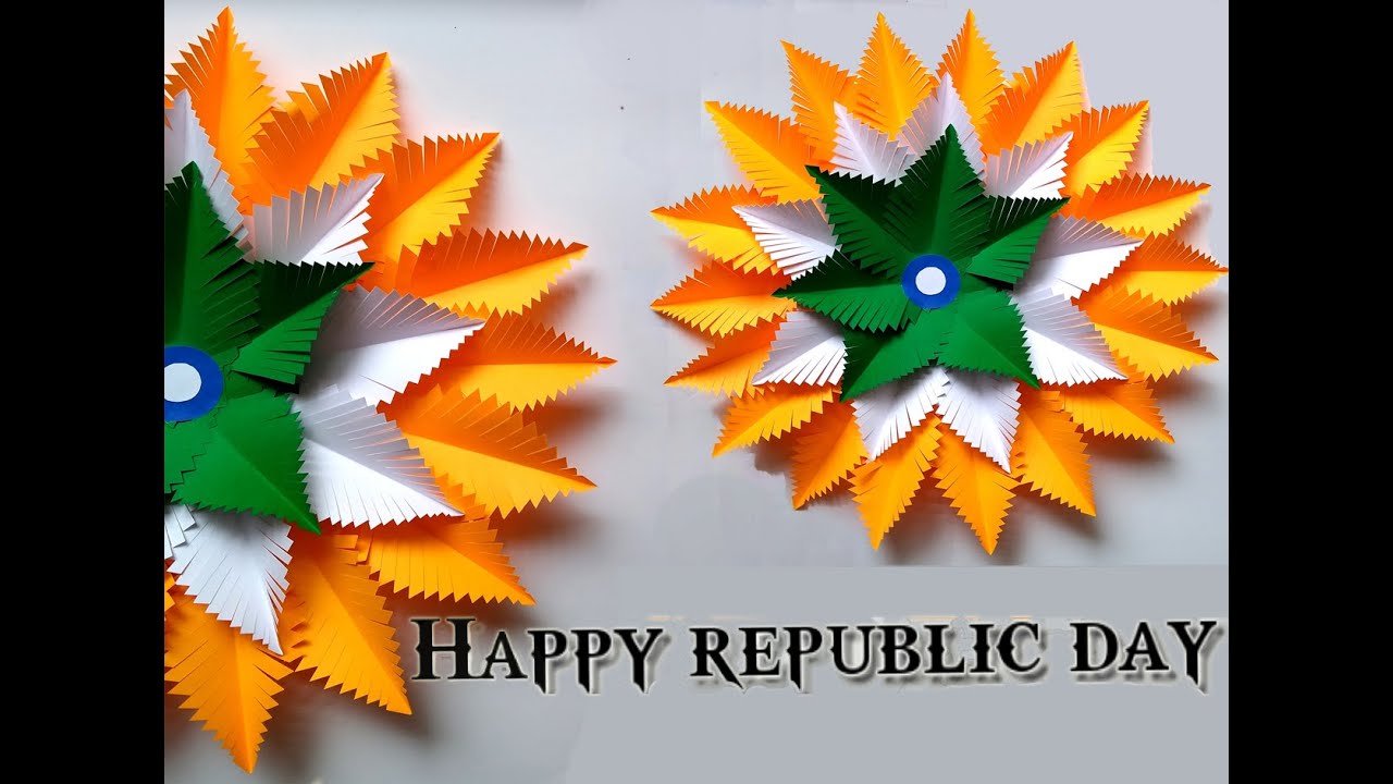 #republicdaycraft HOW TO MAKE INDEPENDENCE DAY & REPUBLIC DAY DECORATION IDEAS IN SCHOOL/MALL/OFFICE