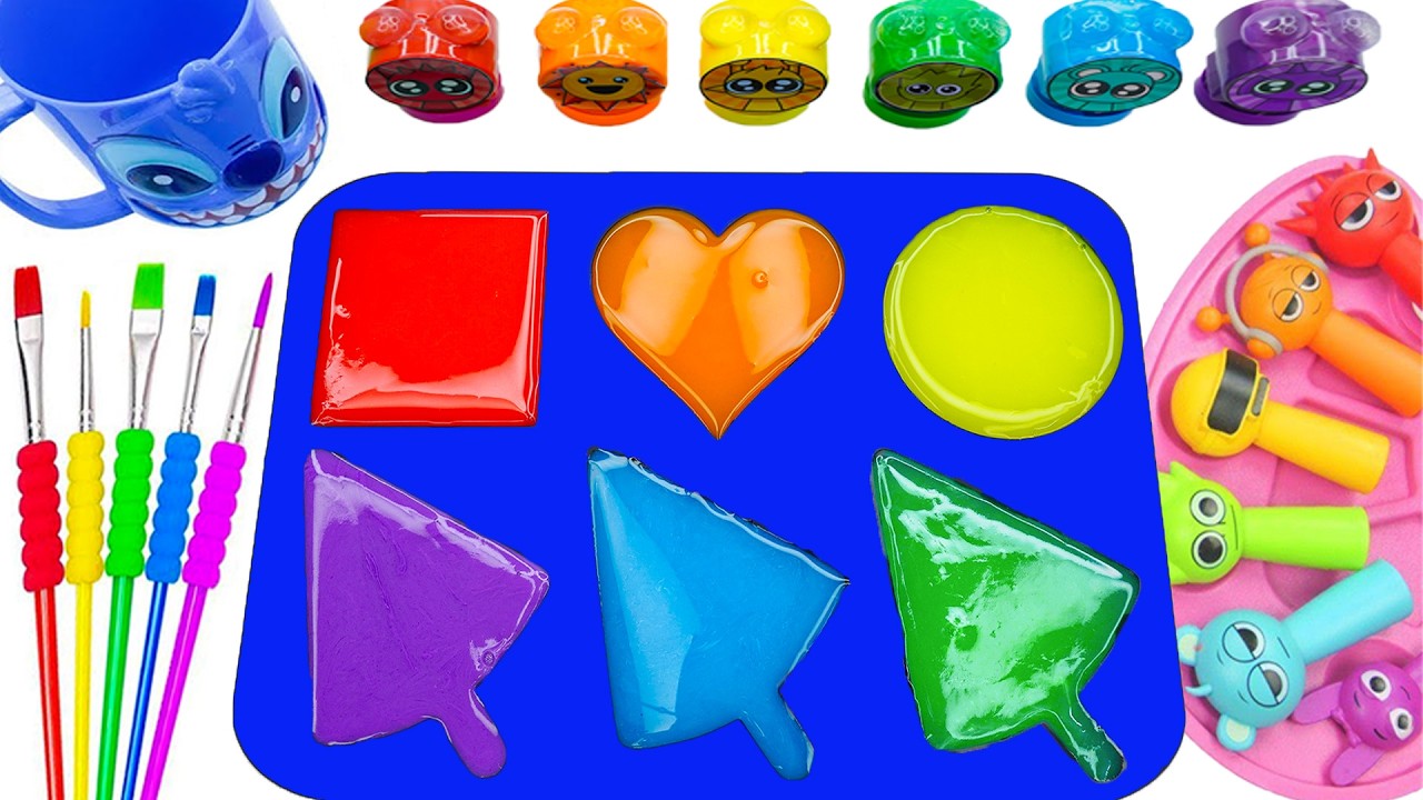 Satisfying Video l DIY How To Make DIY 6 Shany Slime FORM Rainbow All SPRUNKI Candy Paunting ASMR