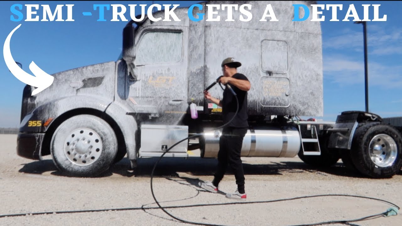 SEMI TRUCK GETS A FULL DETAIL **ASMR**