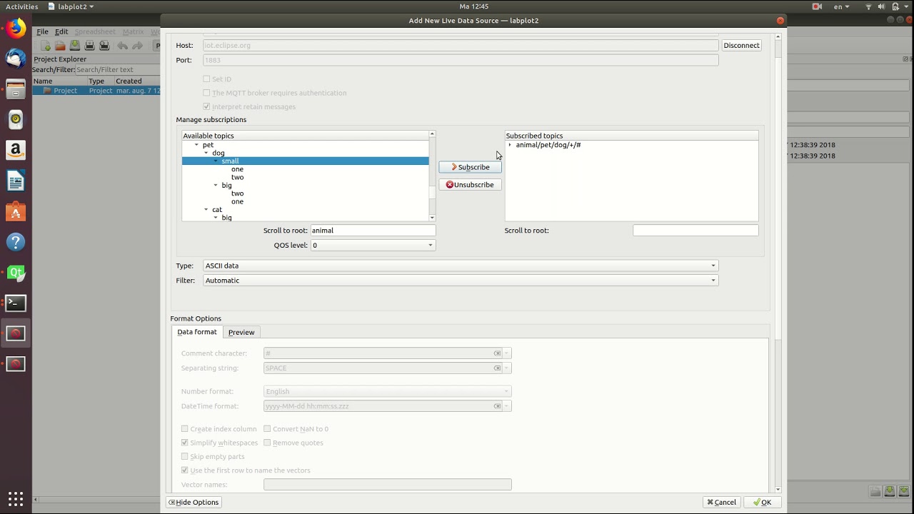 LabPlot MQTT - new UI for subscribing&unsubscribing