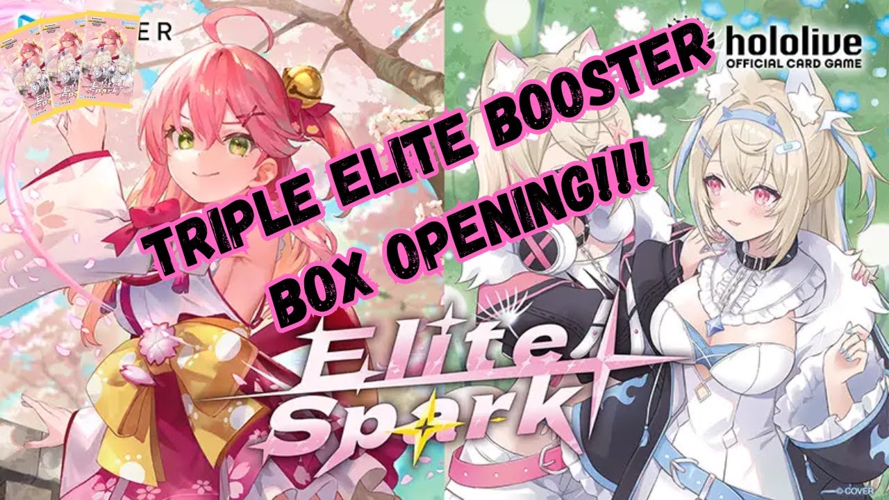 Hololive ENG OCG Elite Spark - Triple Elite Booster Box Opening!!!